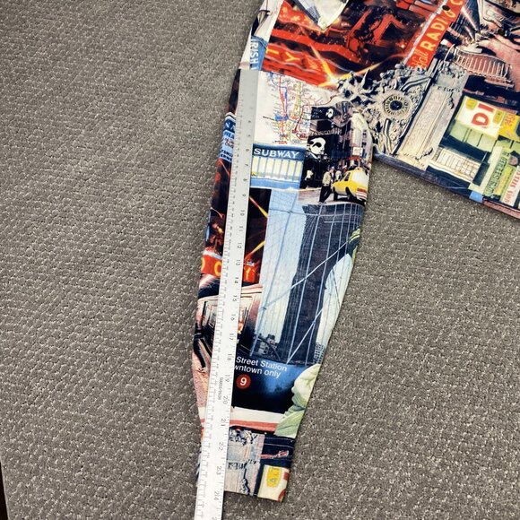 Vintage 33 Degrees New York All Over Print Button Down Shirt Men's Medium 90s - Picture 13 of 14